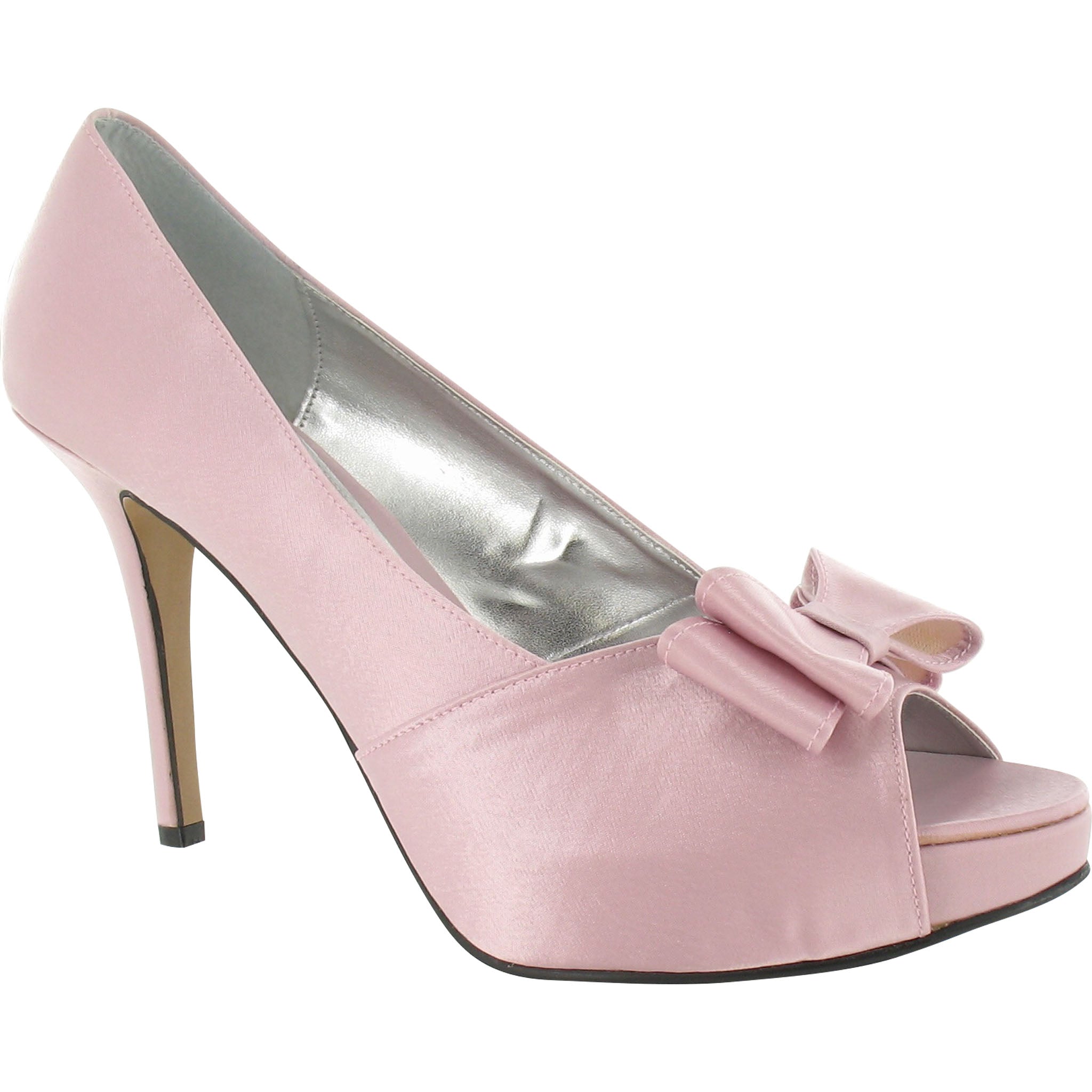 Dusty Pink Shoes And Bag Danni Pink High Heel Satin Bow Detail